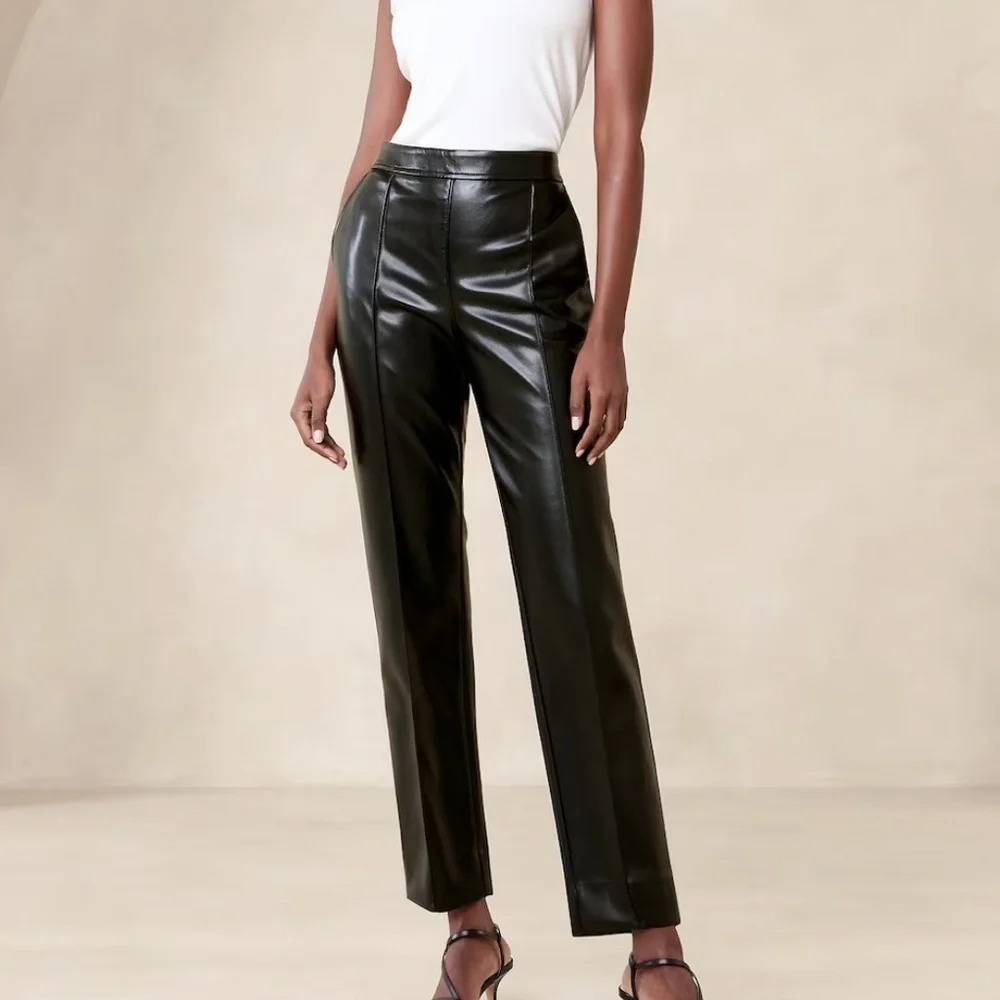 Banana Republic Vegan Leather Tapered Pant